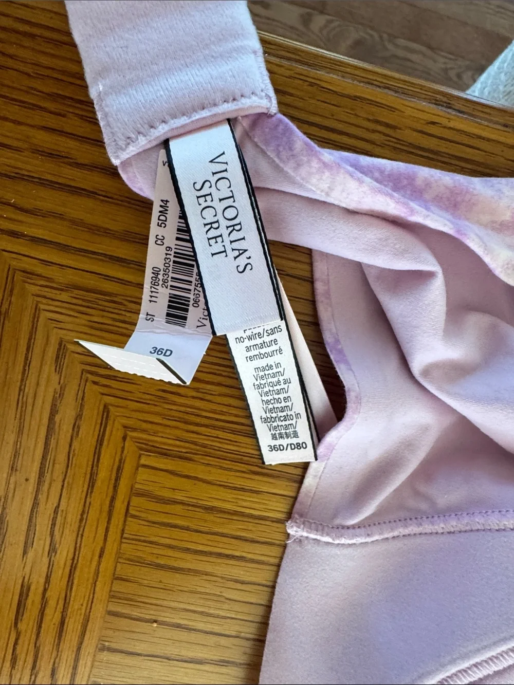 Victoria's Secret Pastel Lavender Tie-Dye Push-Up Bra